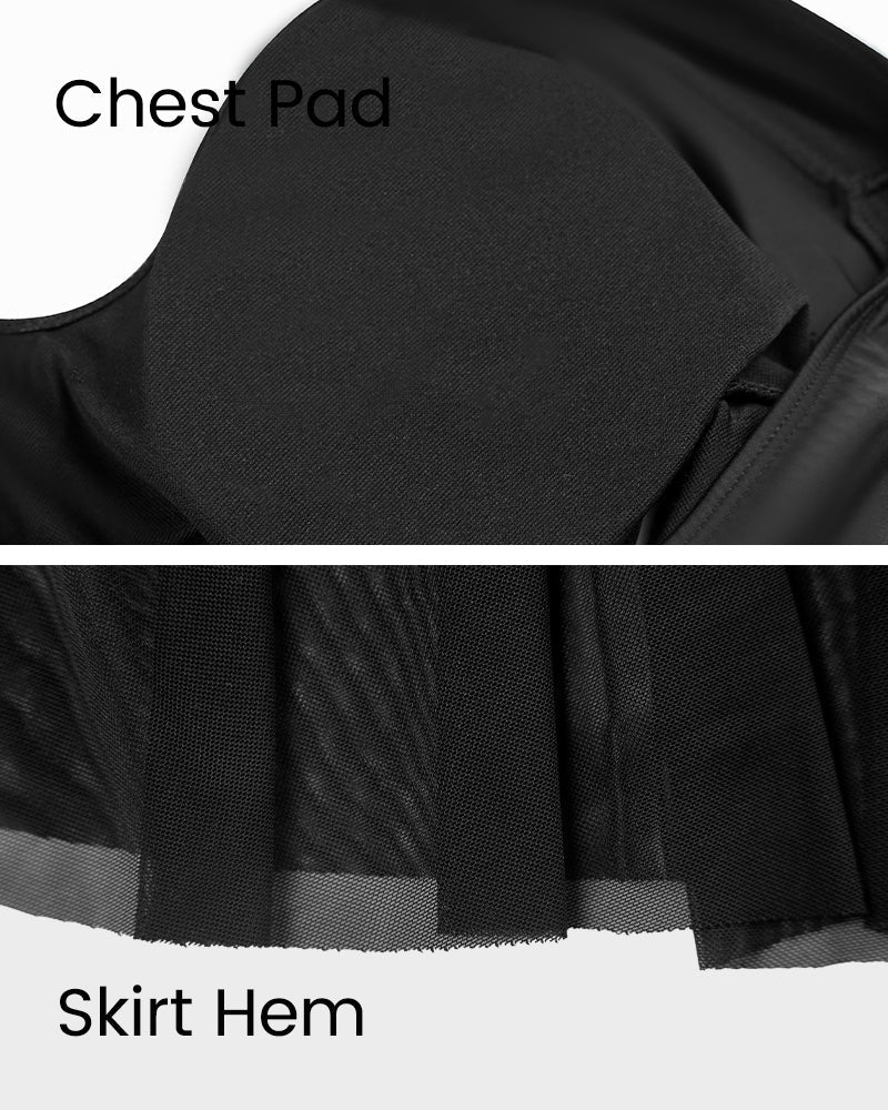 Plus Size Full Coverage Ruffle Swimdress