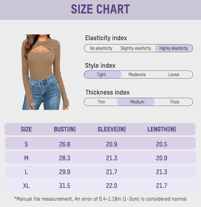 Twist Front Cutout Knit Sweater