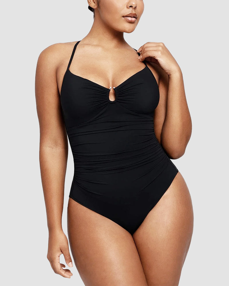 Smart Sculpt U-Ring Cut Out Shaping Swimsuit
