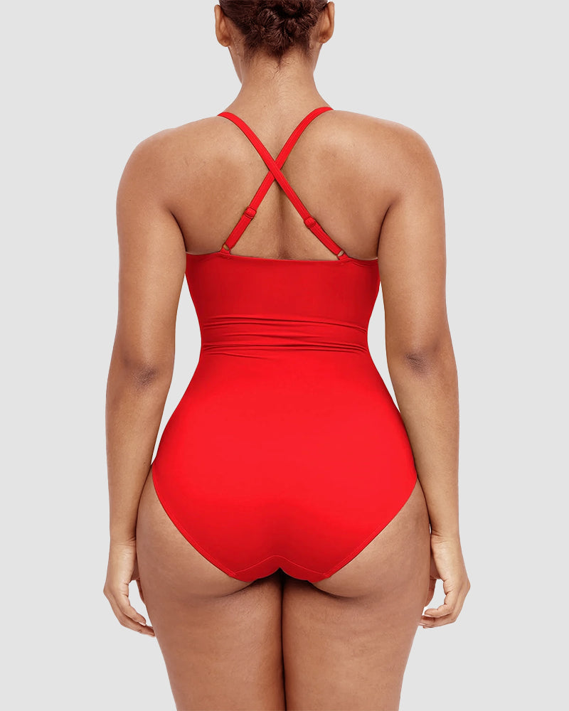 Smart Sculpt U-Ring Cut Out Shaping Swimsuit