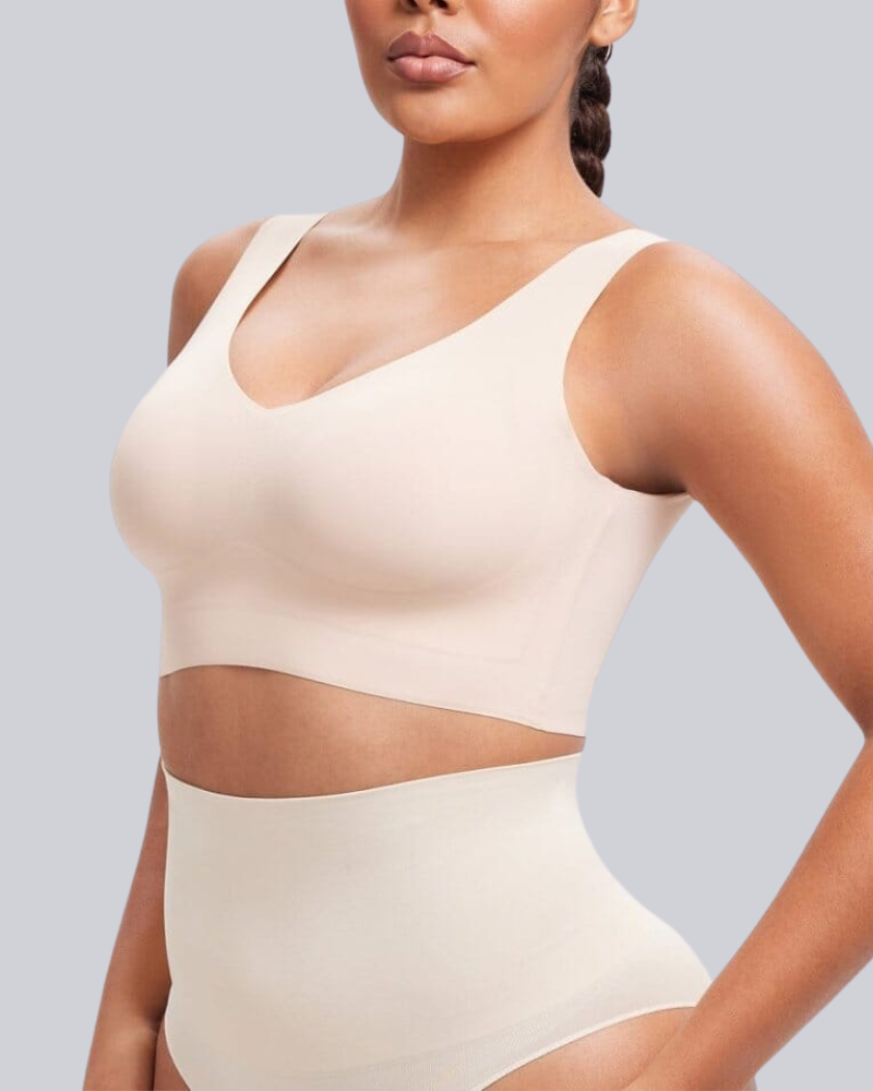 Wireless Back Smoothing V-Neck Tank Bra