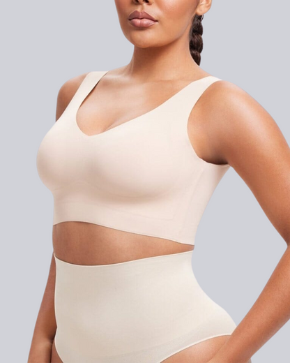 Wireless Back Smoothing V-Neck Tank Bra