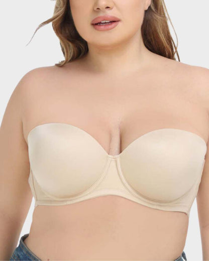 Versatile Underwire Bandeau Bra With Removable Straps