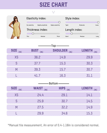 Sleeveless Knit Lounge Set with Side-Split Tank & Shorts