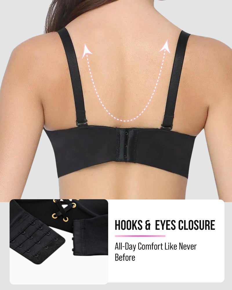 Instant Boost Lace-Up Padded Push Up Bra