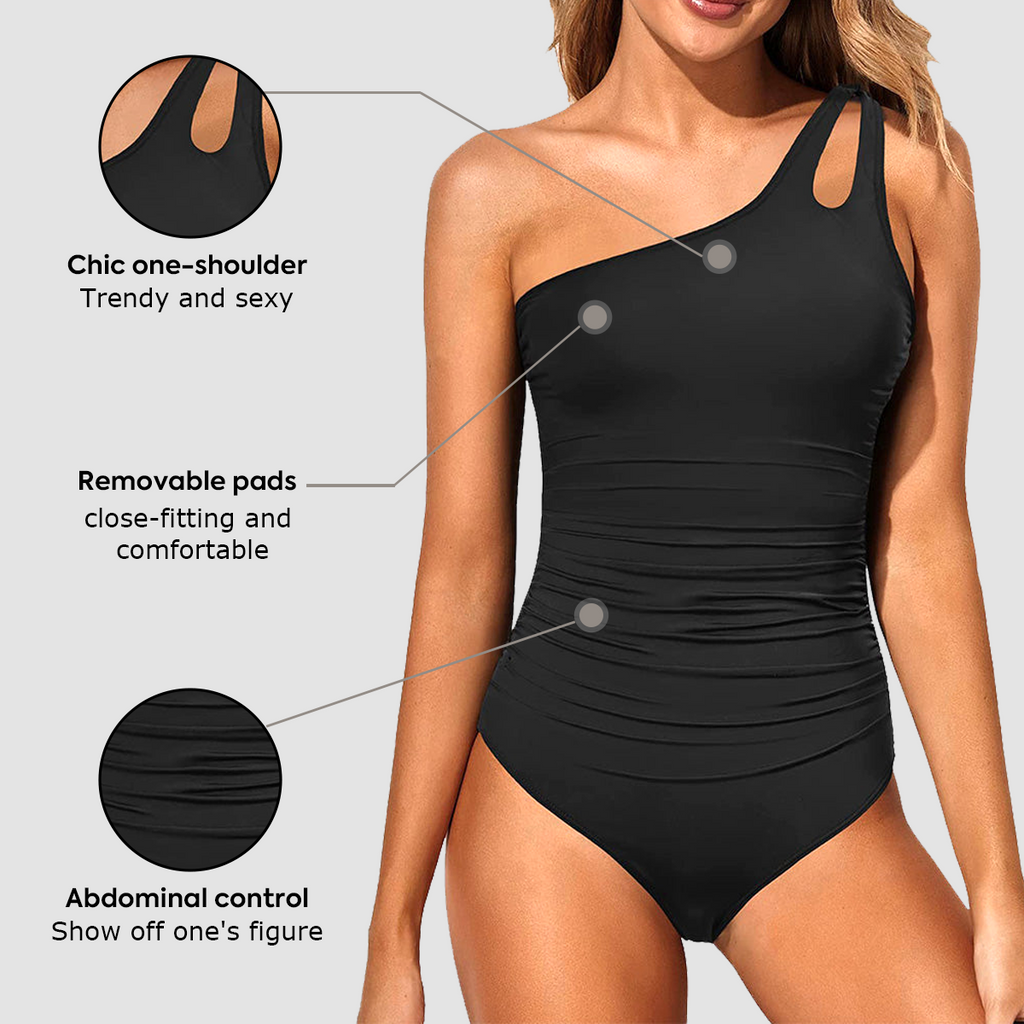One Shoulder One Piece Swimsuit