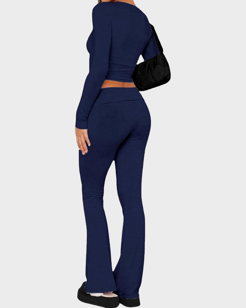 Long Sleeve Cotton Jersey Lounge Set