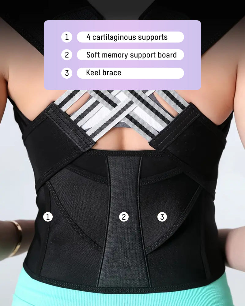 Adjustable Back Posture Corrector Brace for Women & Men