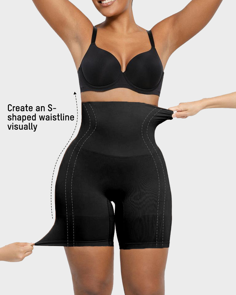 Anti-Roll High-Waist Sculpting Shorts