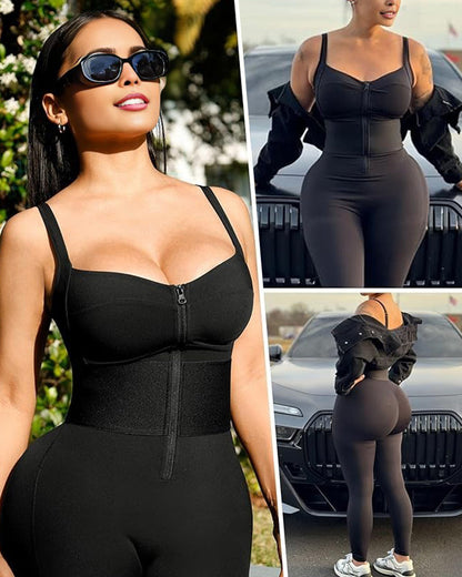 Athletic Bodycon Shapewear Romper