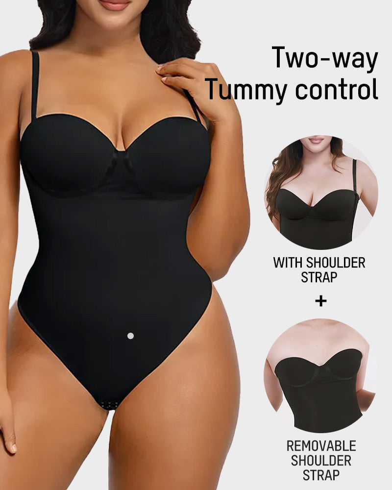 Back Lace-Up Seamless Shapewear Bodysuit