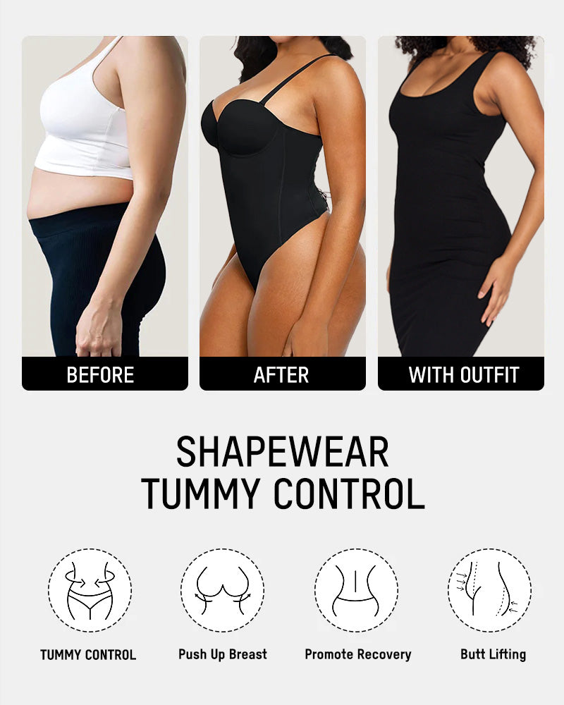 Back Lace-Up Seamless Shapewear Bodysuit