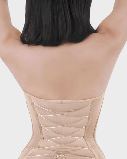 Back Lace-Up Seamless Shapewear Bodysuit