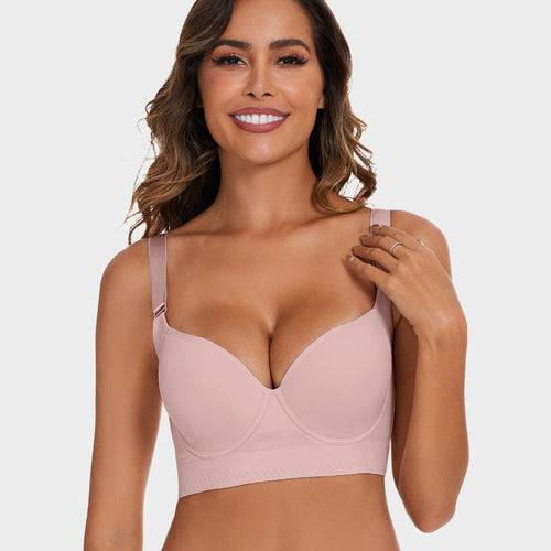 SheCurve® Full-Coverage Back Smoothing Bra-Pink