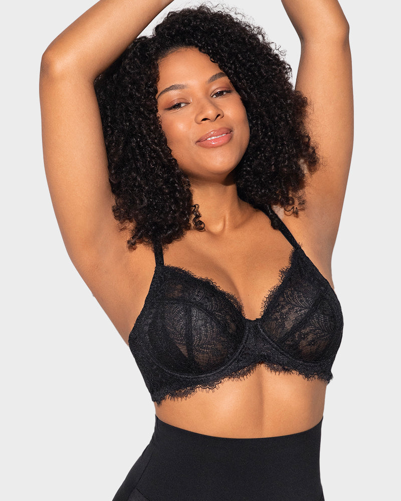 Comfort Unlined Lace Underwire Push Up Bra