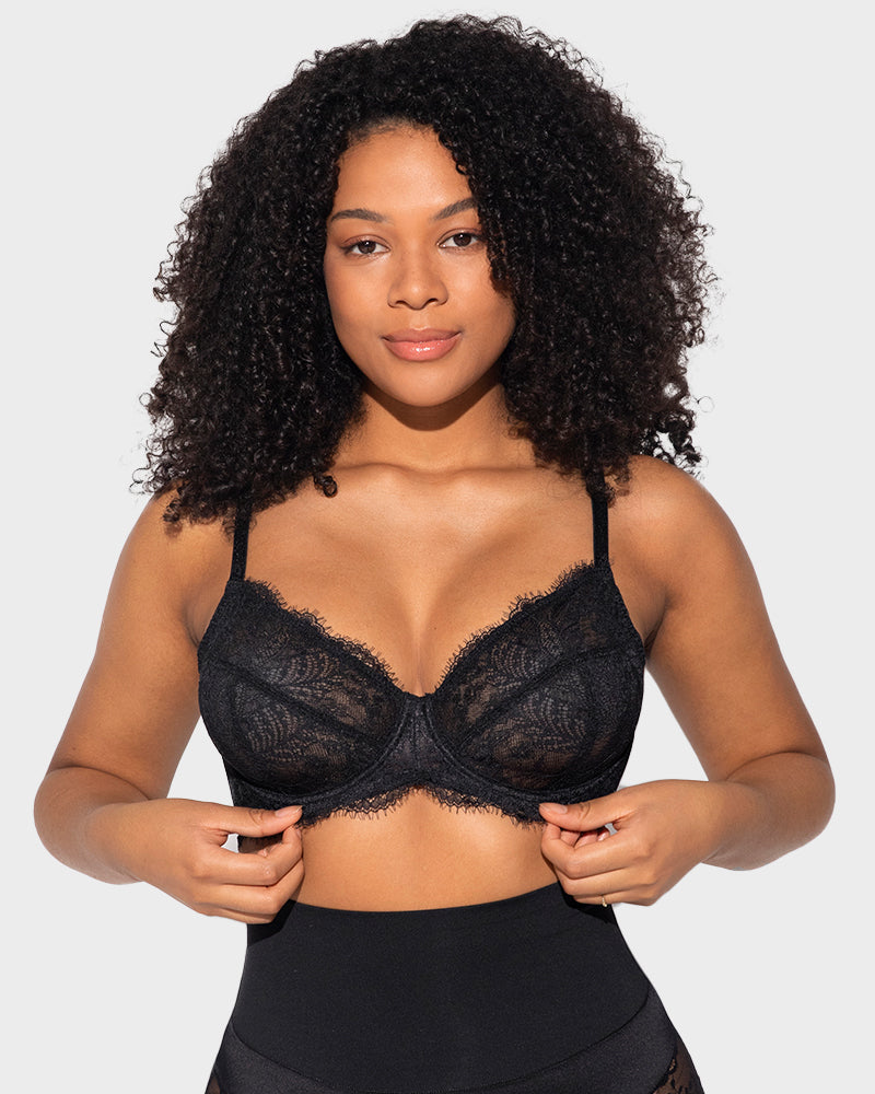 Comfort Unlined Lace Underwire Push Up Bra