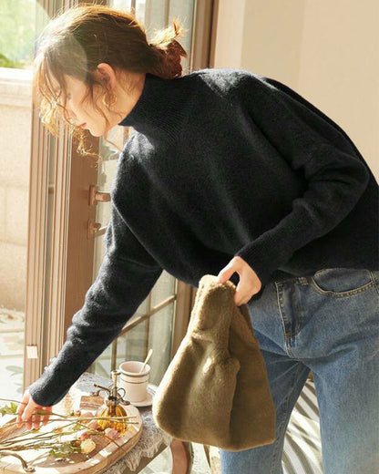 Cozy Turtleneck Knit Pullover Sweater