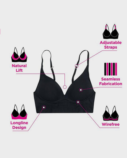 Deep V Wireless Lift Bralette
