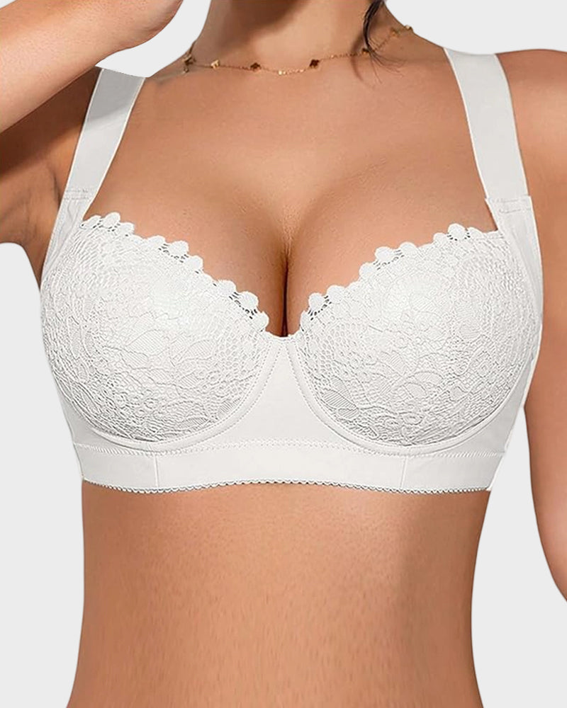 Elegant Lace Push Up Underwire Bra