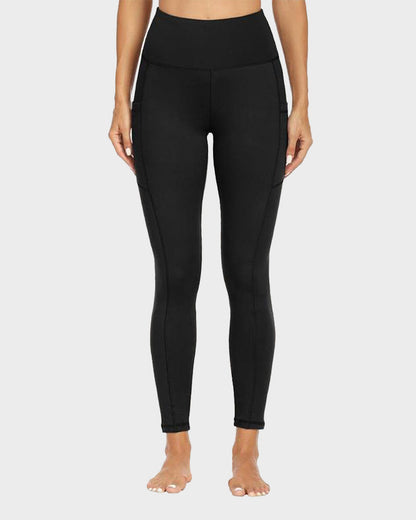 Fleece-Lined High-Waist Leggings with Pockets