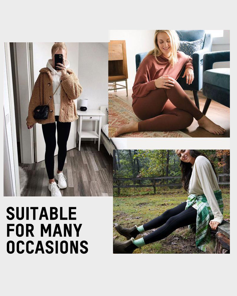 Fleece-Lined High-Waist Leggings with Pockets