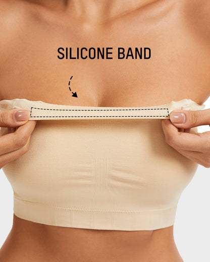 Full-Coverage Seamless Bandeau Bra