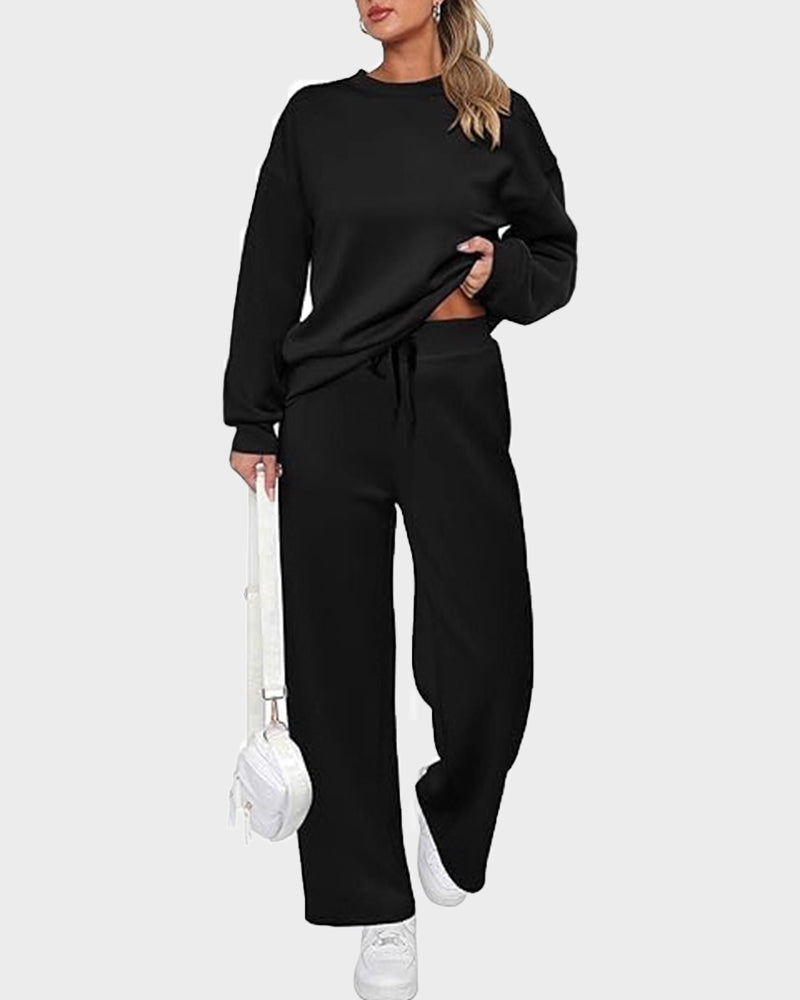 Knitted Lounge Two-Piece Set for Fall Winter