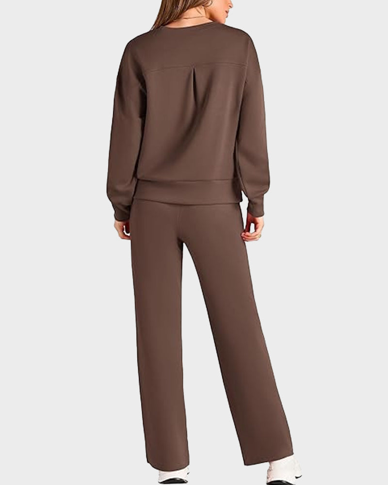 Knitted Lounge Two-Piece Set for Fall Winter