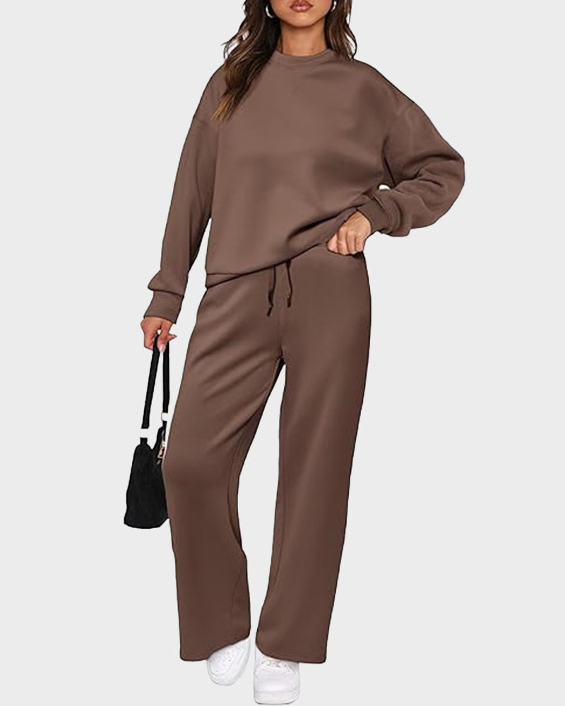 Knitted Lounge Two-Piece Set for Fall Winter