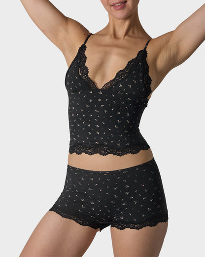 Lace Camisole & Boyshorts Lingerie Set