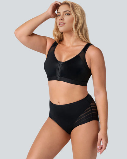 Seamless Breathable Lace Mid-Rise Panties