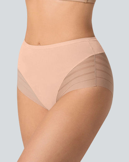 Seamless Breathable Lace Mid-Rise Panties