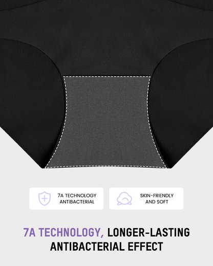 High-Waist Lace Trim Cotton Panties (5 Pack)