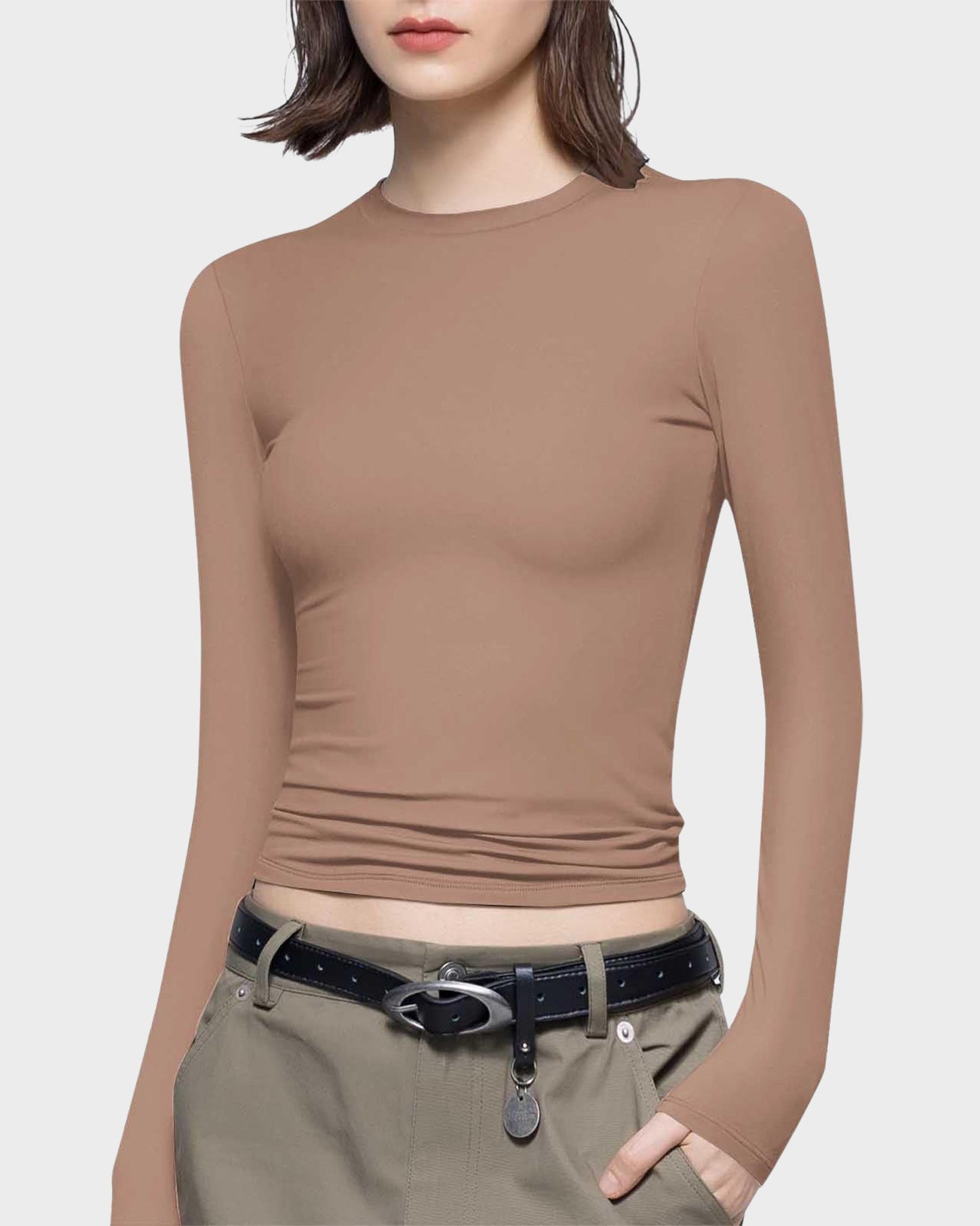 Long Sleeve Slim Fit Crew Neck Tee