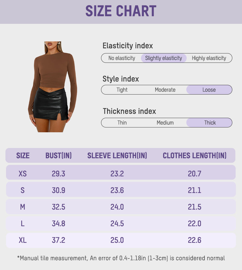 3-Pack Long Sleeve Slim Fit Crop Top