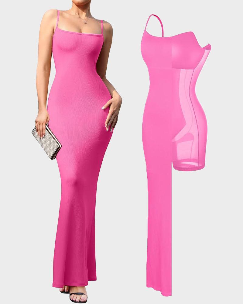 Maxi Bodycon Shapewear Dress with Built-in Bra