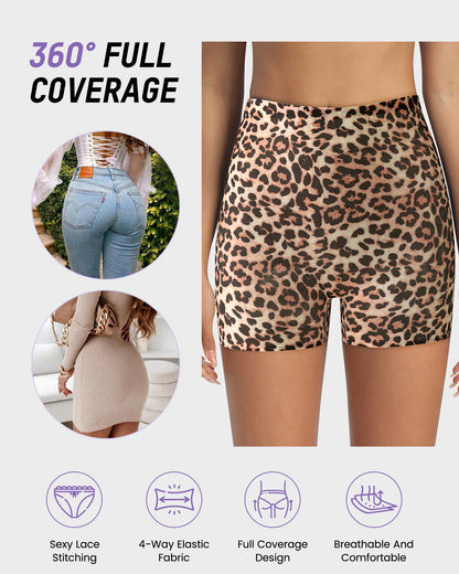 Mid-Rise Ice Silk Leopard Panties (9 Pack)