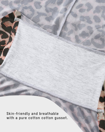 Mid-Rise Ice Silk Leopard Panties (9 Pack)