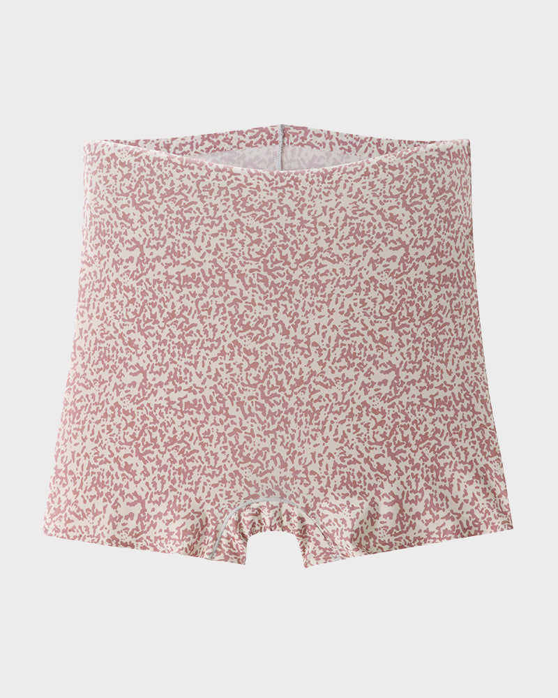 Mid-Rise Ice Silk Leopard Panties (9 Pack)