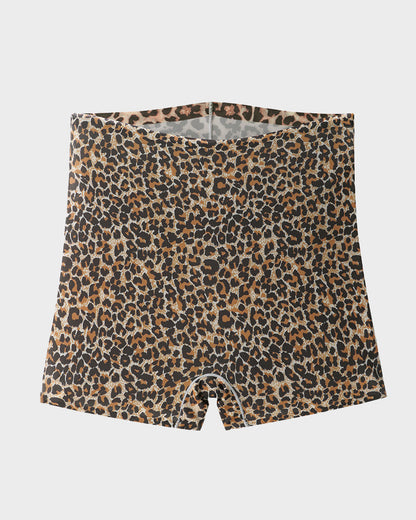 Mid-Rise Ice Silk Leopard Panties (9 Pack)