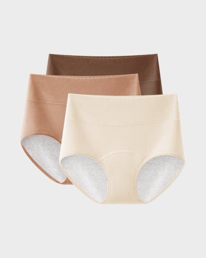 Mid-Rise Leakproof Cotton Period Panties (3 Pack)