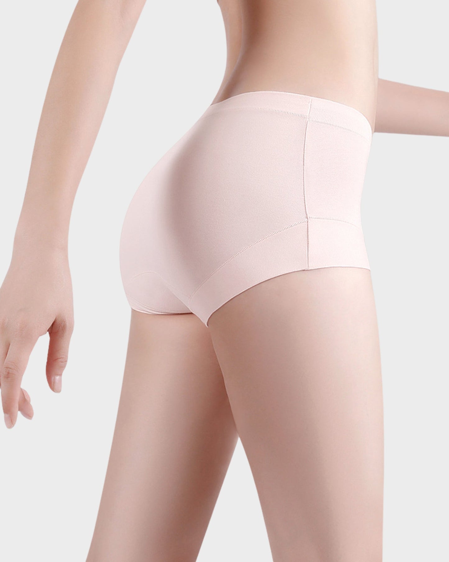 Mid-Waist Cotton Antibacterial Boxer Panties (5 Pack)