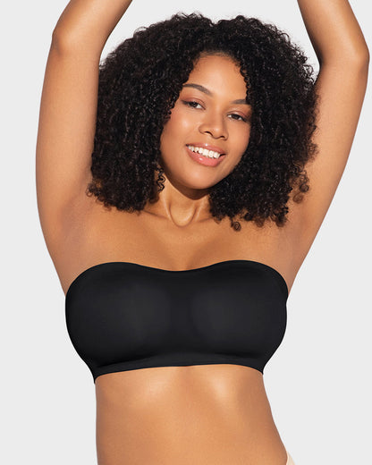 Non-Slip Crossover Side Hook Bandeau Bra