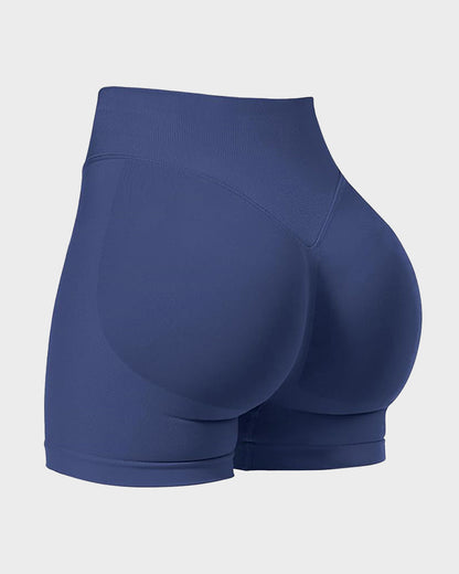Sculpting High-Waist Seamless Shorts with Scrunch Butt Lift