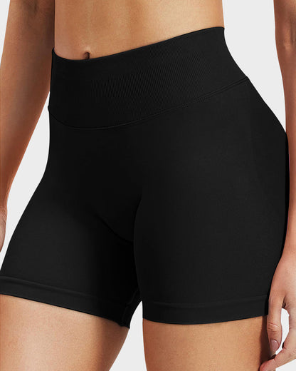 Sculpting High-Waist Seamless Shorts with Scrunch Butt Lift
