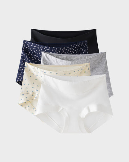 Seamless Antibacterial Cotton Boxer Panties (5 Pack)