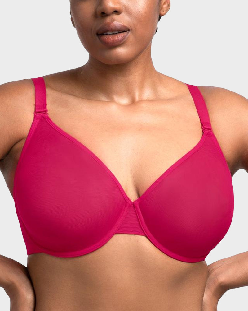 Seamless Mesh Unlined Underwire Bra