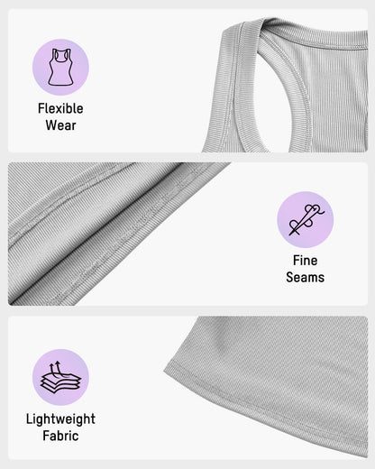 Slim-Fit Ribbed Crop Tank Top