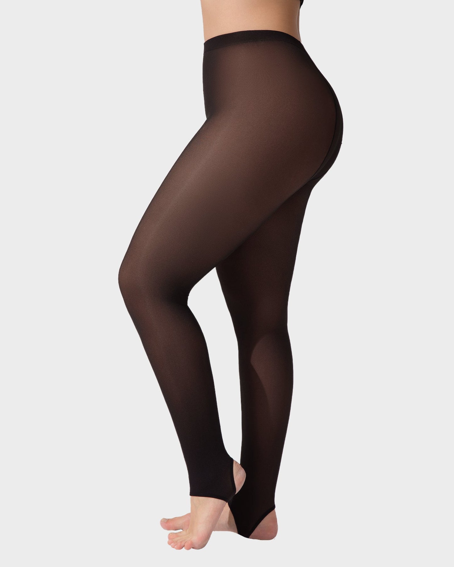 Slimming Semi-Sheer Black Tights
