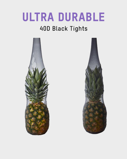 Slimming Semi-Sheer Black Tights